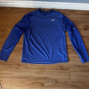 Nike Element Crew Running Dri-Fit Long Sleeve Shirt Mens Size Large Blue